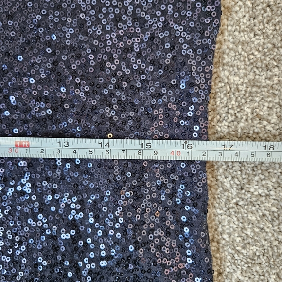 Tommy Hilfiger S sequin front tee jersey back midnight blue - Picture 6 of 9